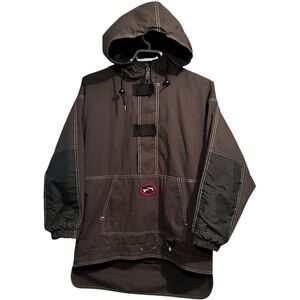 Vintage Bad Bones Anorak Snowboard Jacket Pullover Grey Unisex Junior Large